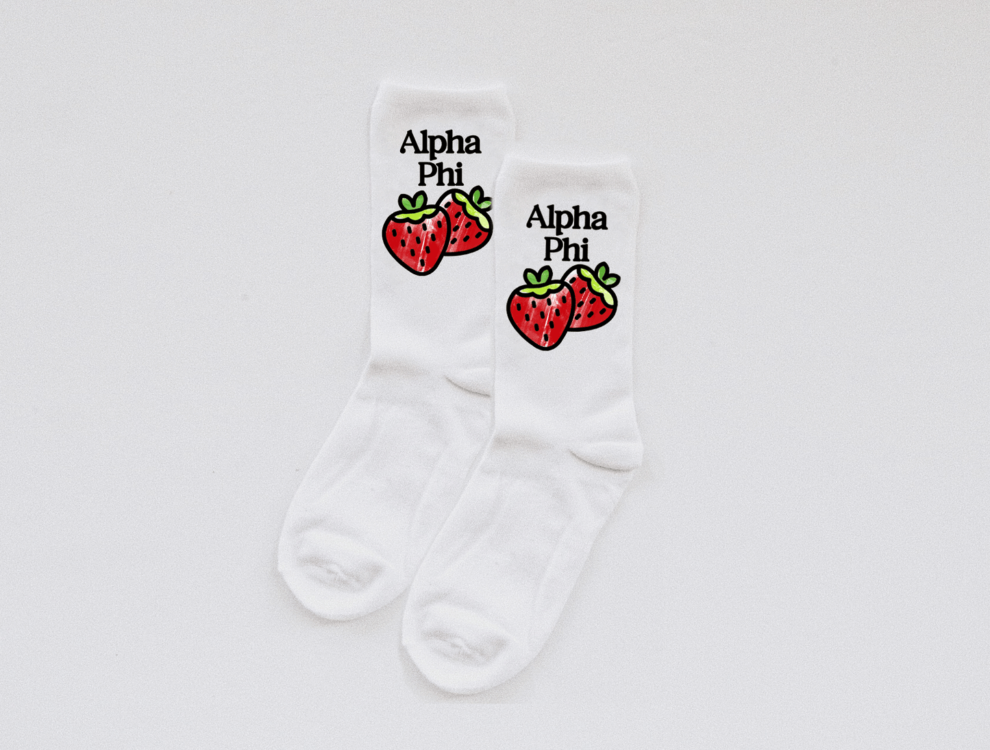 Strawberry Sorority socks - Spikes and Seams Greek