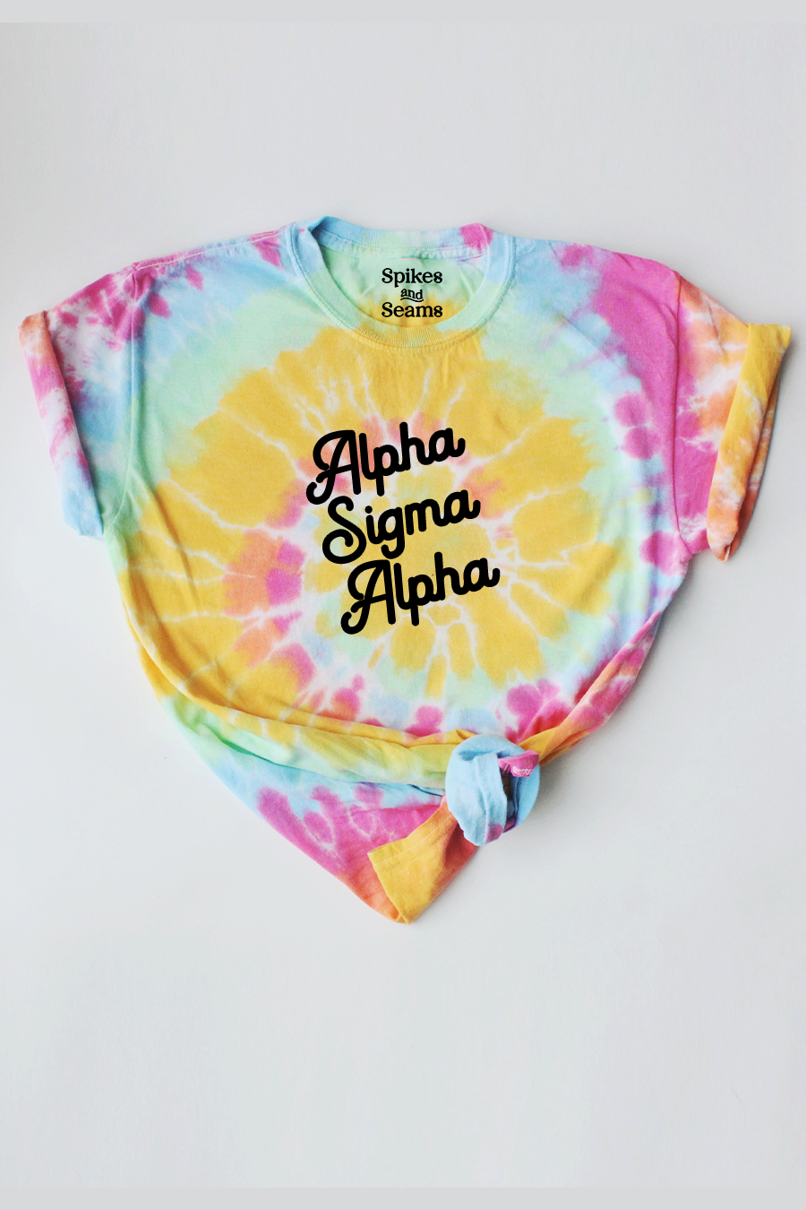 Tie Dye script tee - Alpha Sigma Alpha