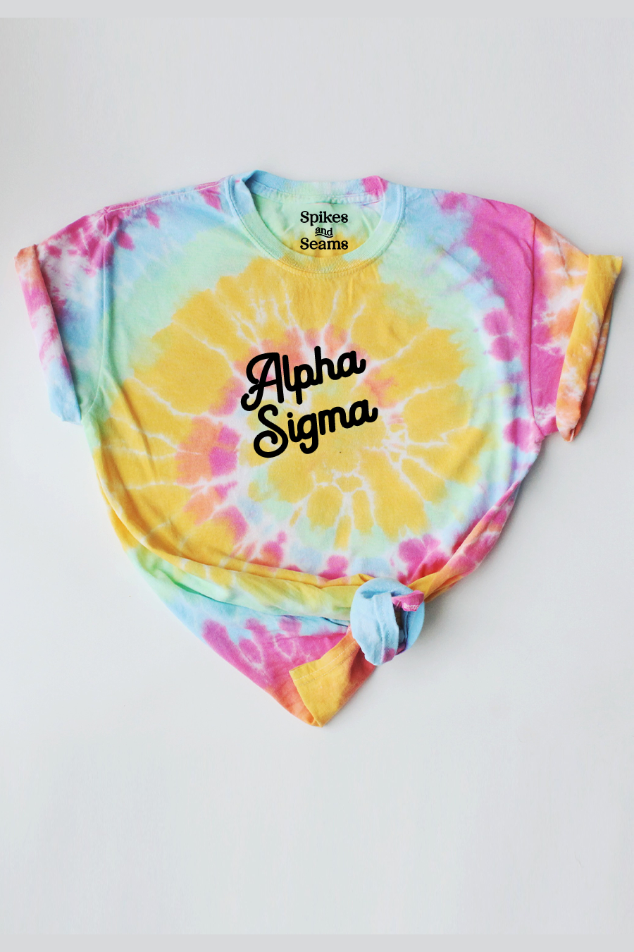 Tie Dye script tee - Alpha Sigma