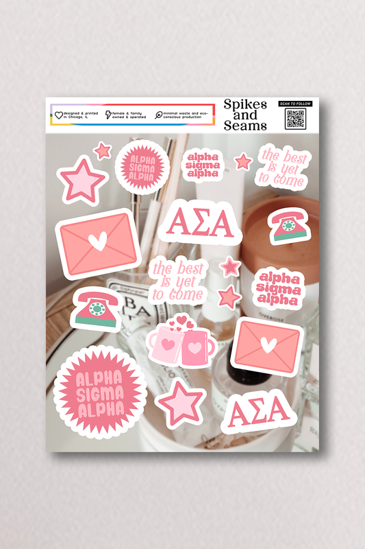 Sticker Sheet #17- Alpha Sigma Alpha