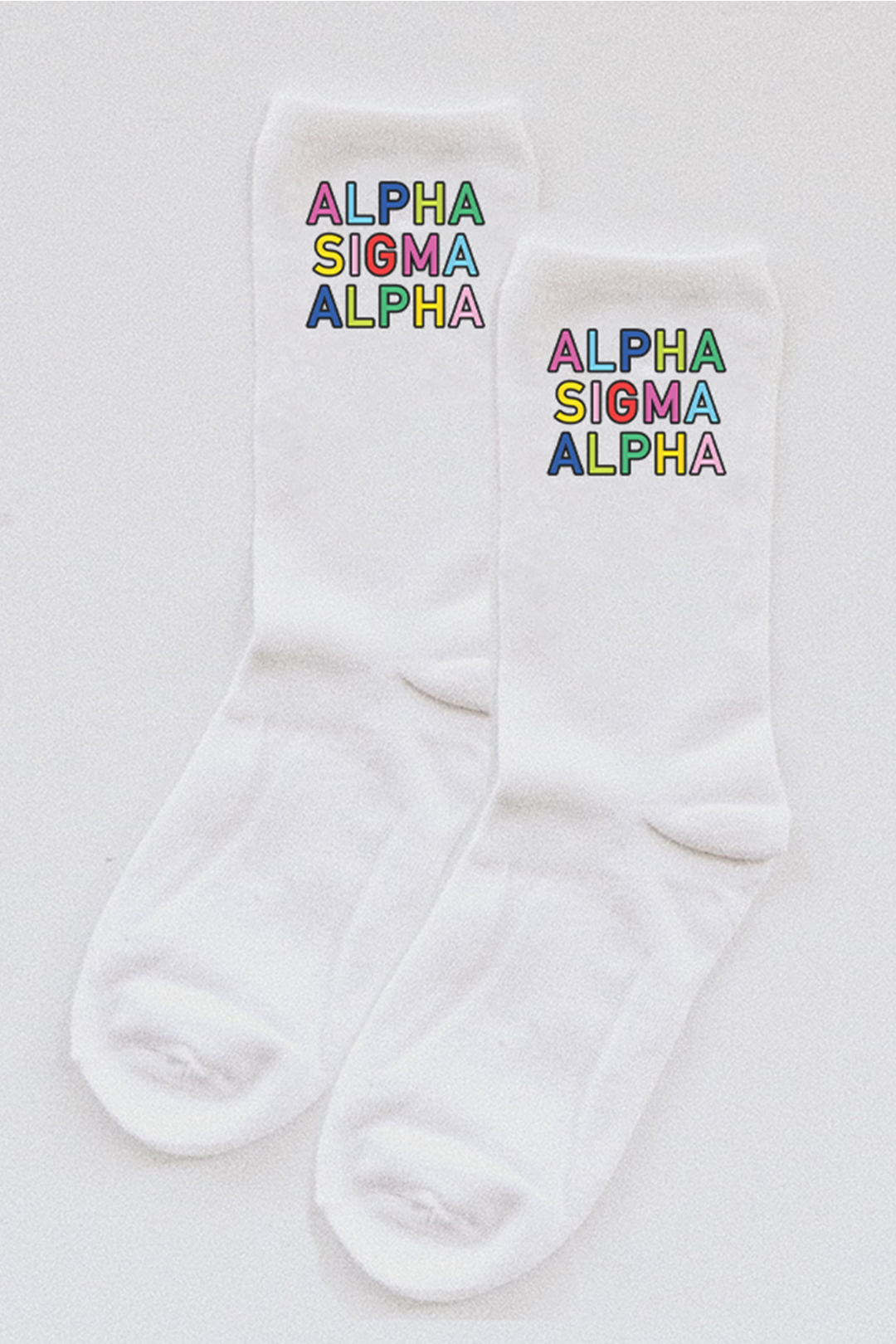 Colorful socks - Alpha Sigma Alpha