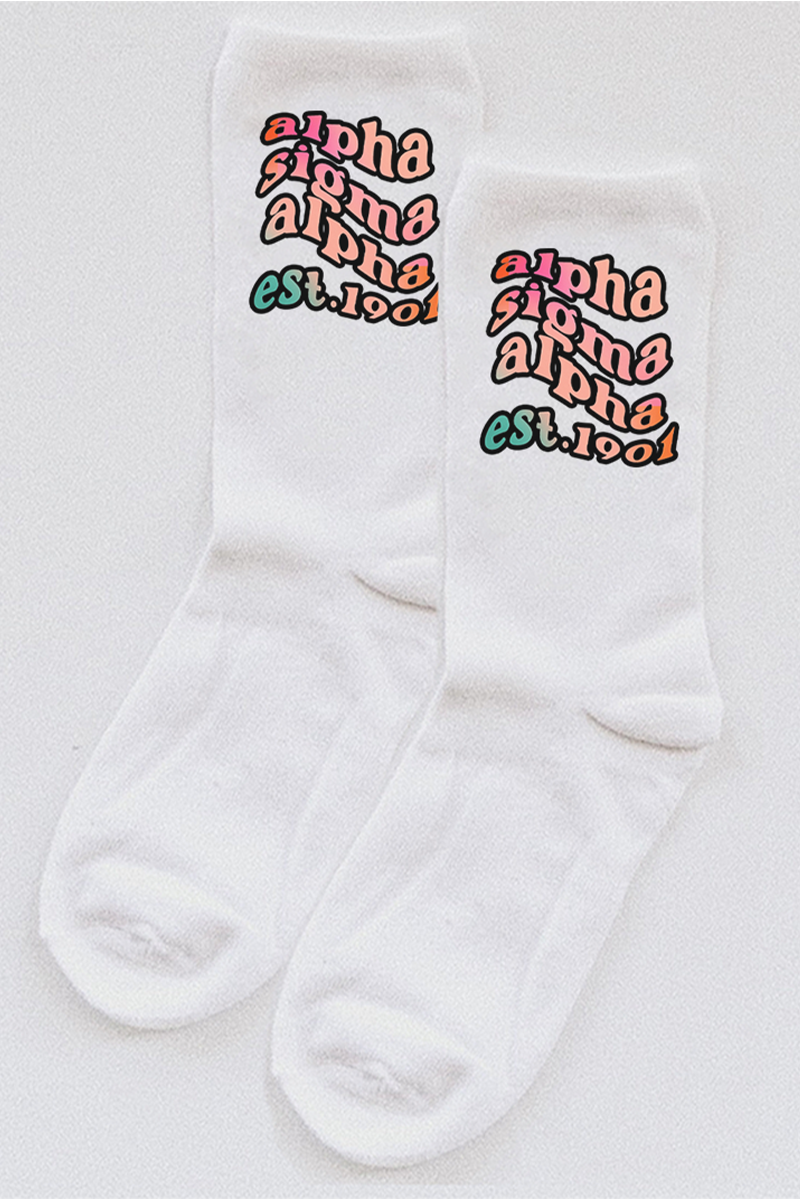 Gradient socks - Alpha Sigma Alpha