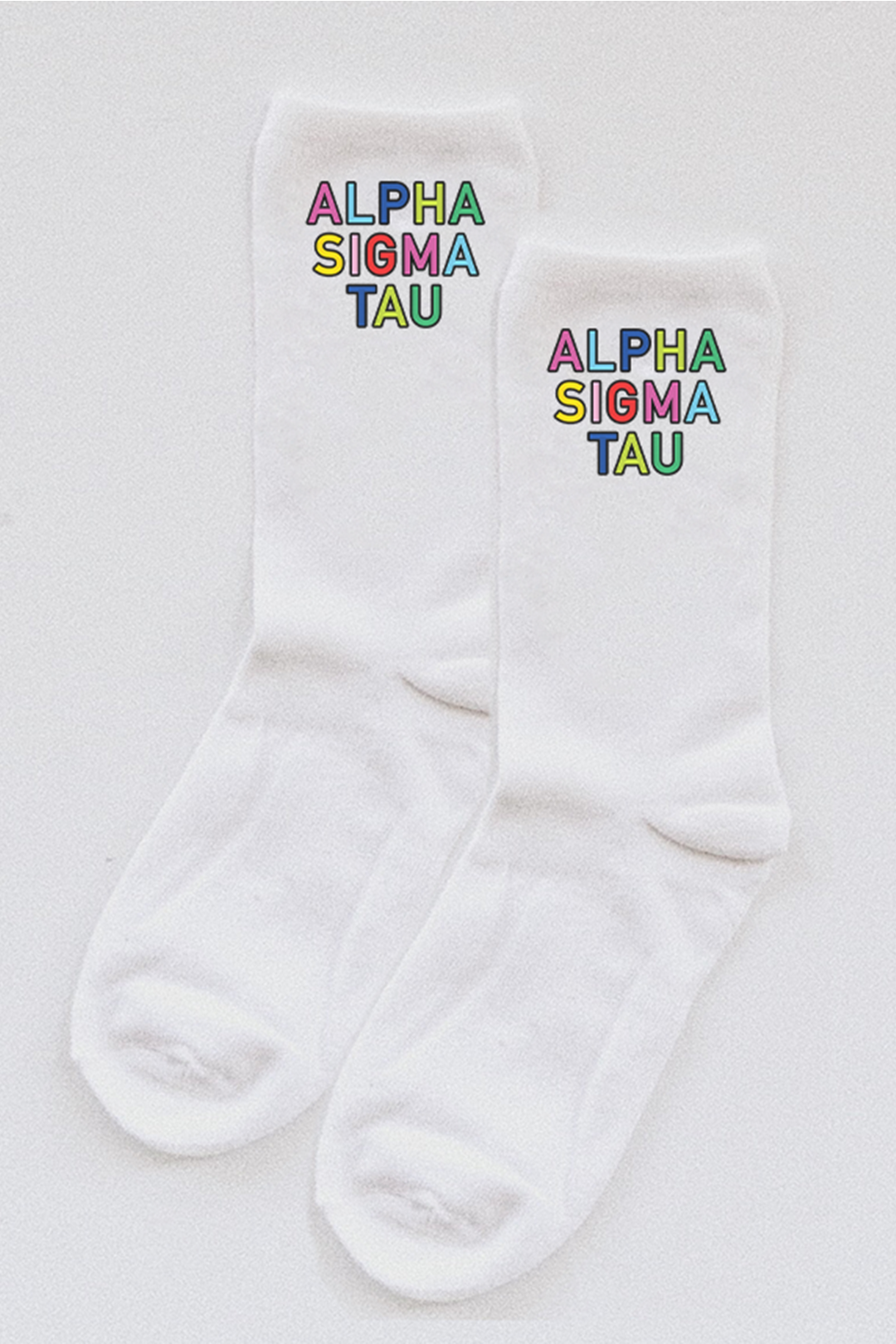 Colorful socks - Alpha Sigma Tau