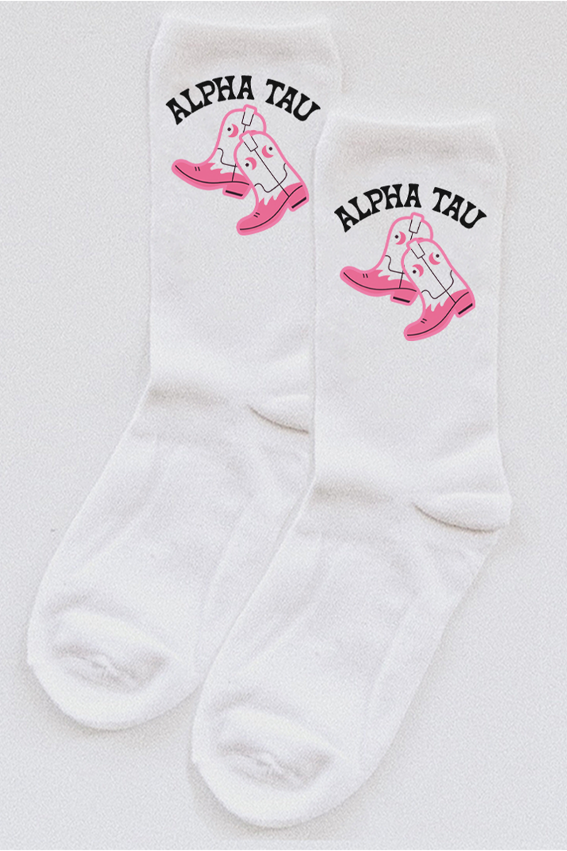 Cowboy Boots socks - Alpha Tau