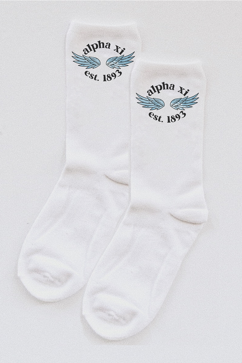 Angel Wing socks - Alpha Xi