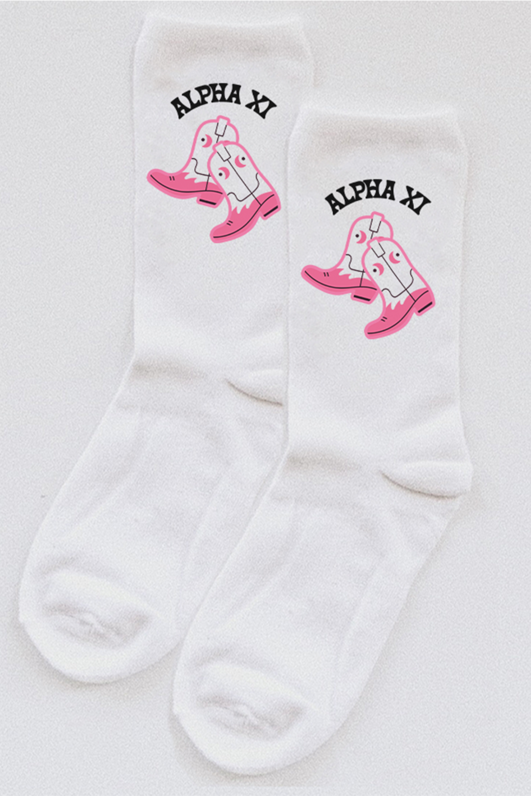 Cowboy boots socks - Alpha Xi Delta