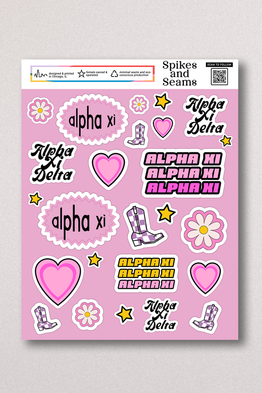 Sticker Sheet #12 - Alpha Xi Delta