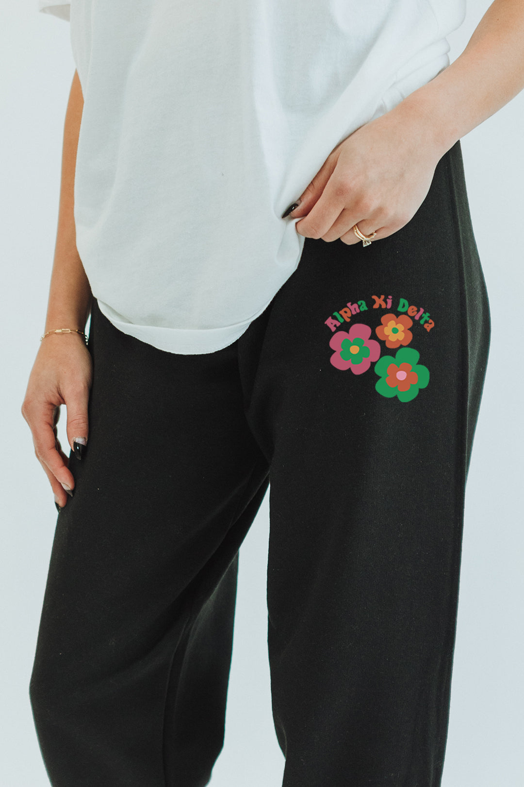 Black Groovy sweatpants - Alpha Xi Delta