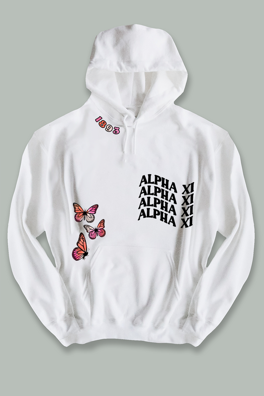 Butterfly Established hoodie - Alpha Xi