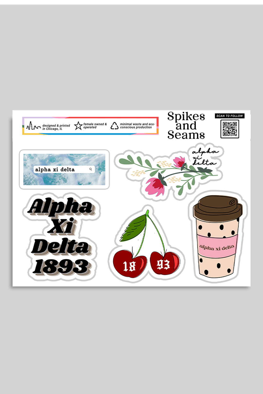 Sticker Sheet #4 - Alpha Xi Delta