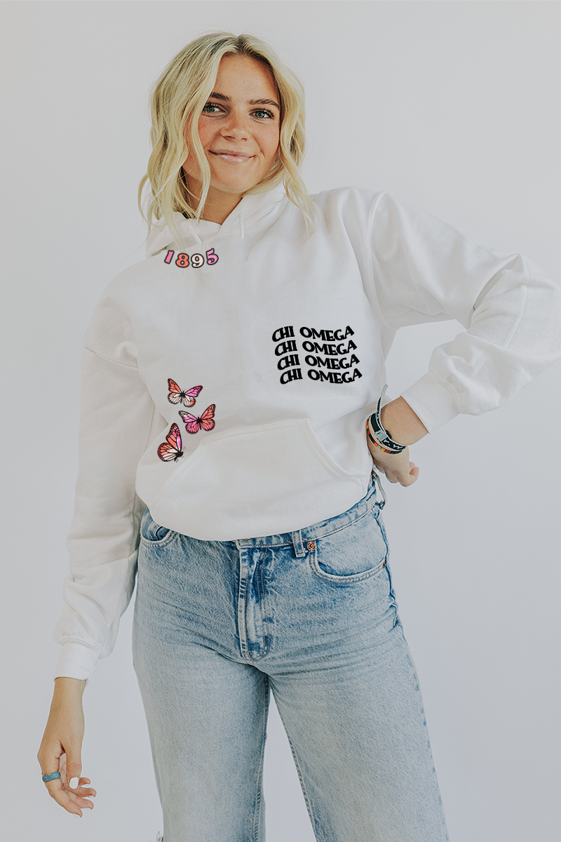 Butterfly Established hoodie - Chi Omega