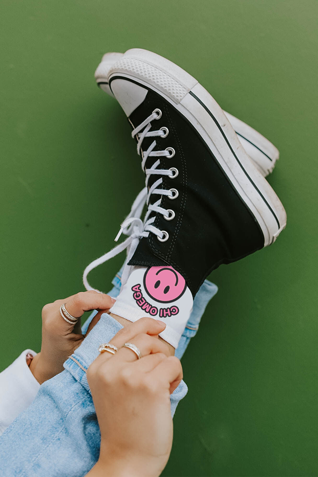 Pink Smiley socks