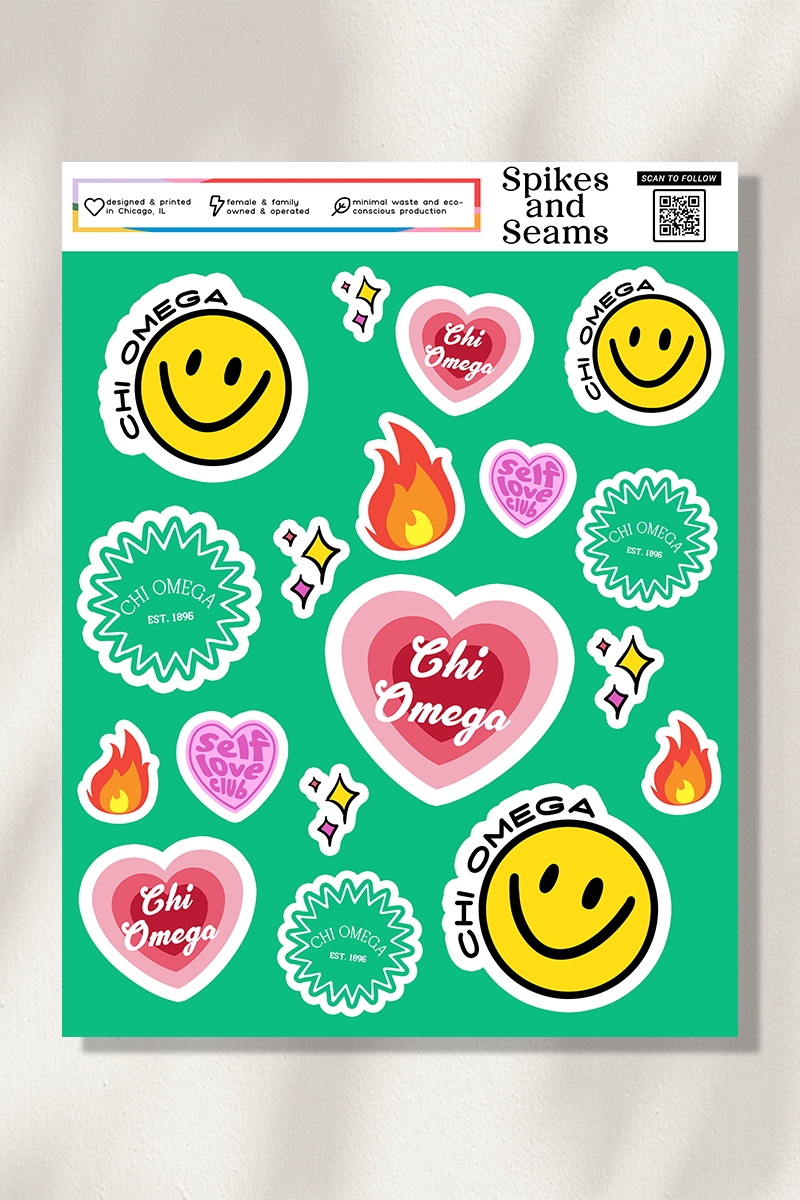 Sticker Sheet #14 - Chi Omega
