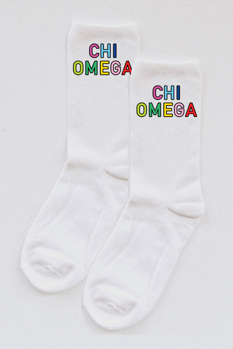 Colorful socks - Chi Omega