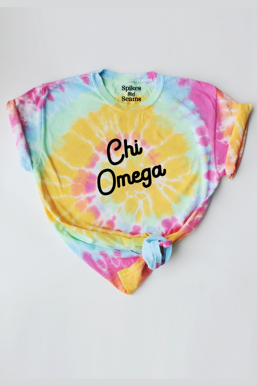 Tie Dye script tee - Chi Omega