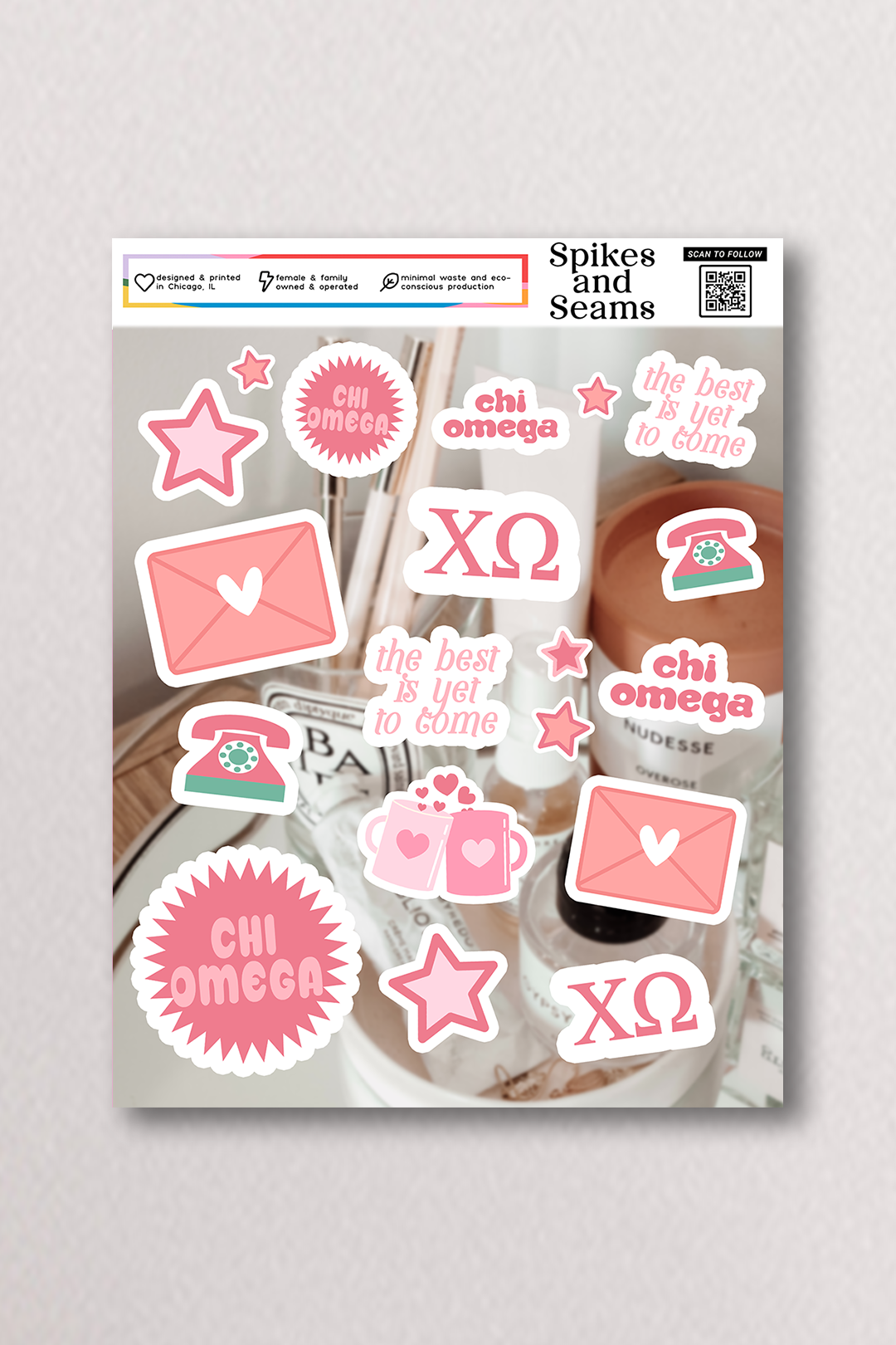 Sticker Sheet #17 - Chi Omega