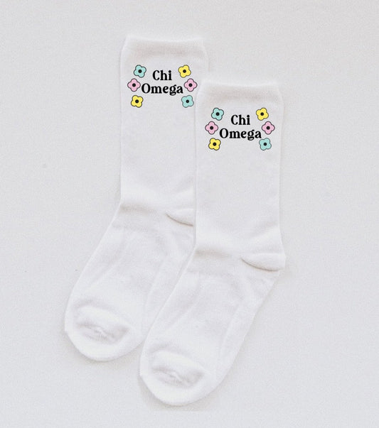 floral Sorority socks - Spikes and Seams Greek