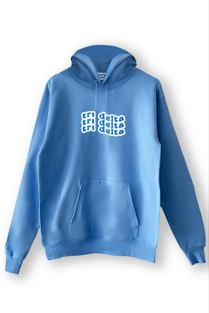 Blue Design Hoodie - Tri Delta