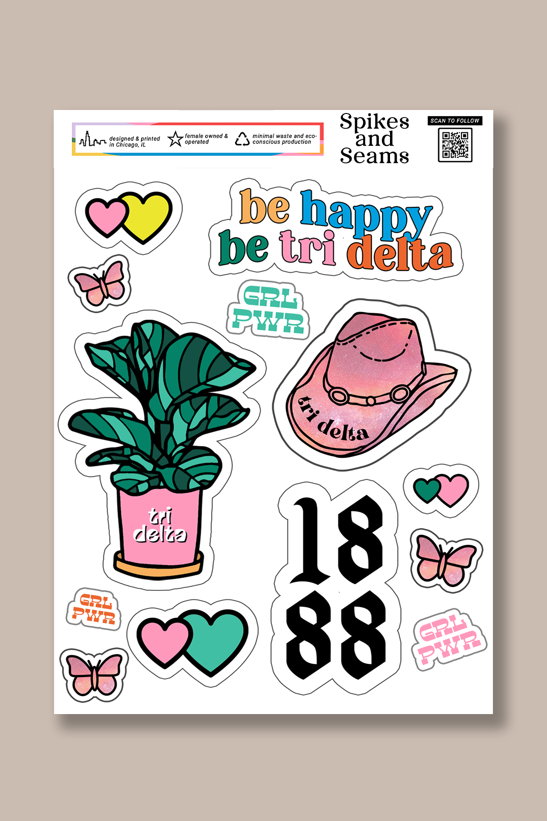 Sticker Sheet #9 - Delta Delta Delta