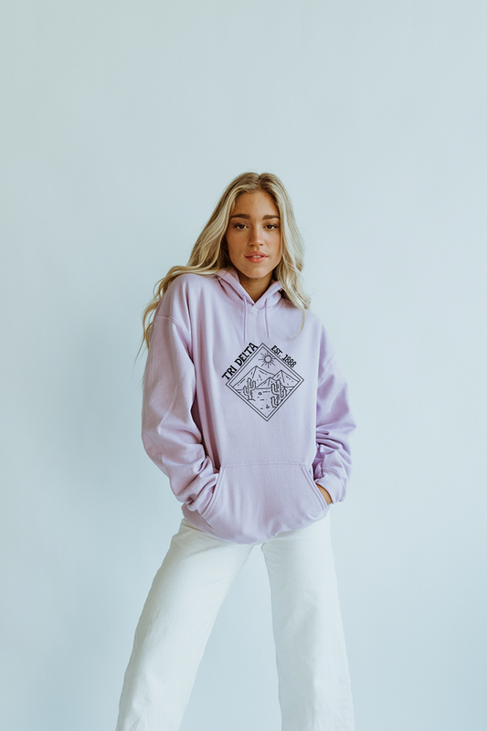 Lavender hoodie - Tri Delta