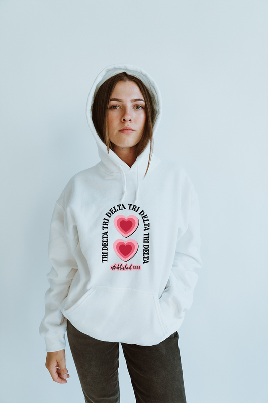 Heart Arches hoodie - Tri Delta