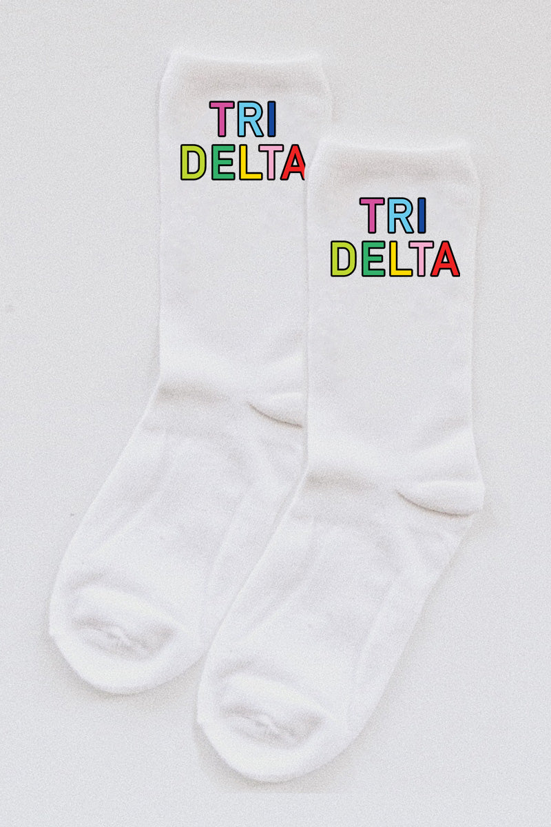 Colorful socks - Tri Delta