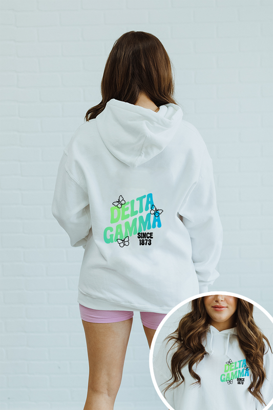 Green Gradient hoodie - Delta Gamma