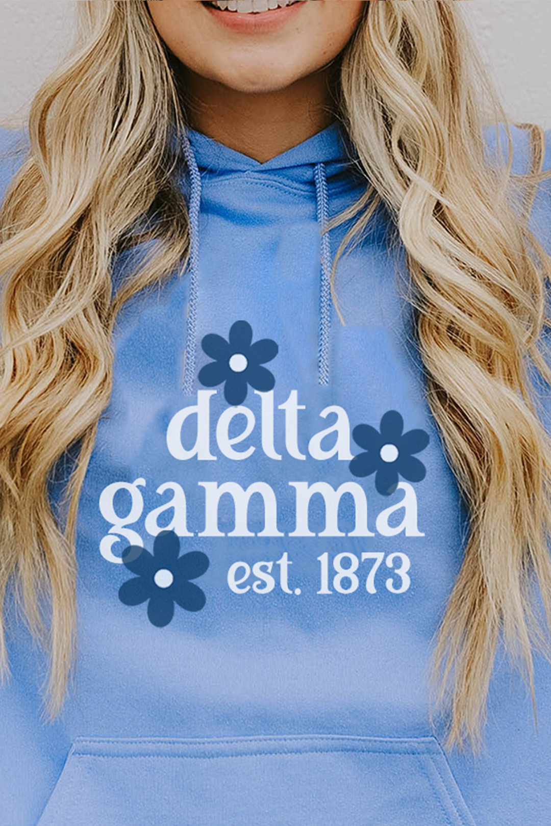 Blue Daisy hoodie - Delta Gamma
