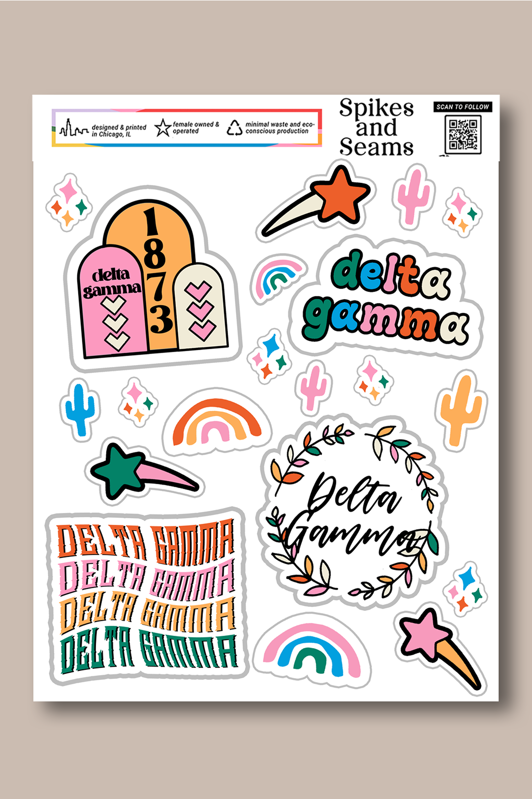 Sticker Sheet #8 - Delta Gamma