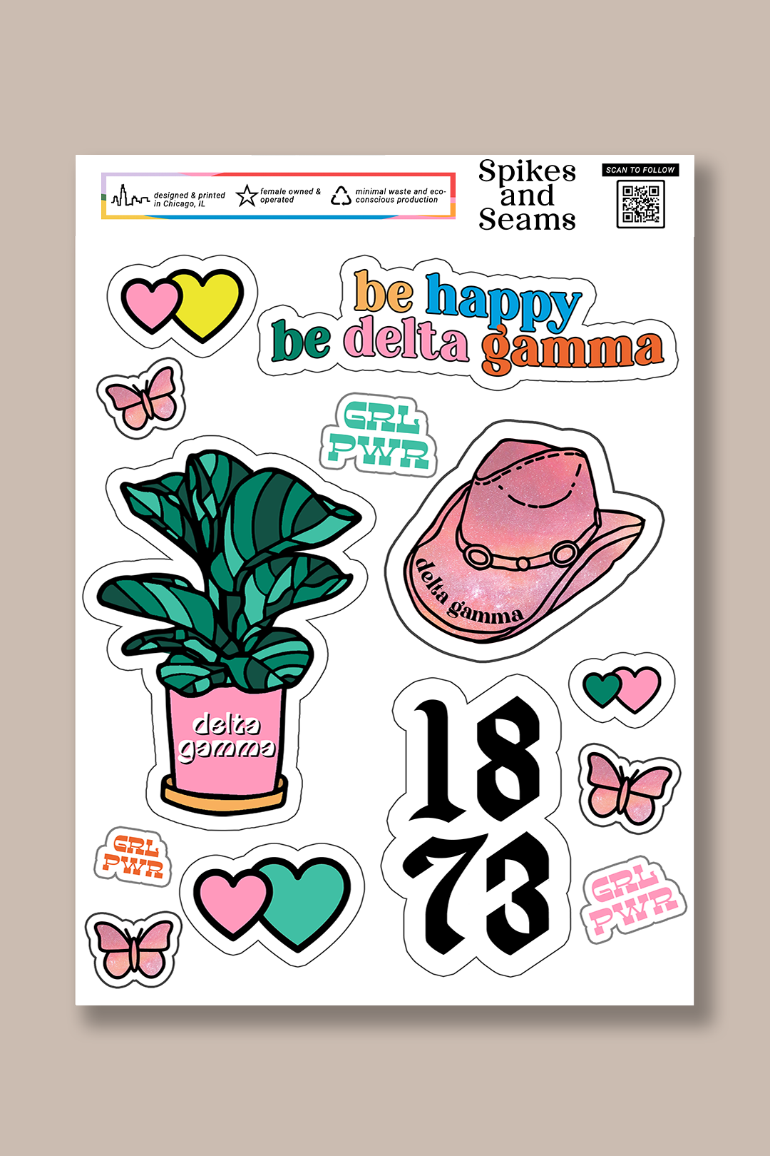 Sticker Sheet #8 - Delta Gamma