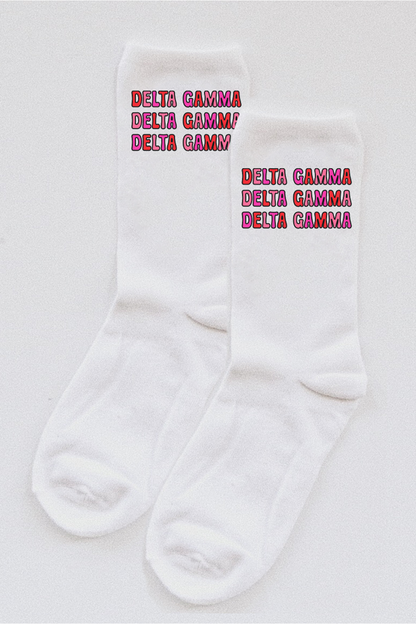 Pink Bubble Text socks