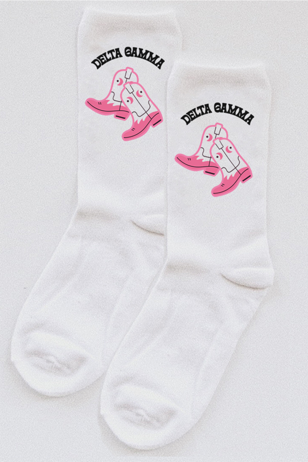 Cowboy boots socks - Delta Gamma