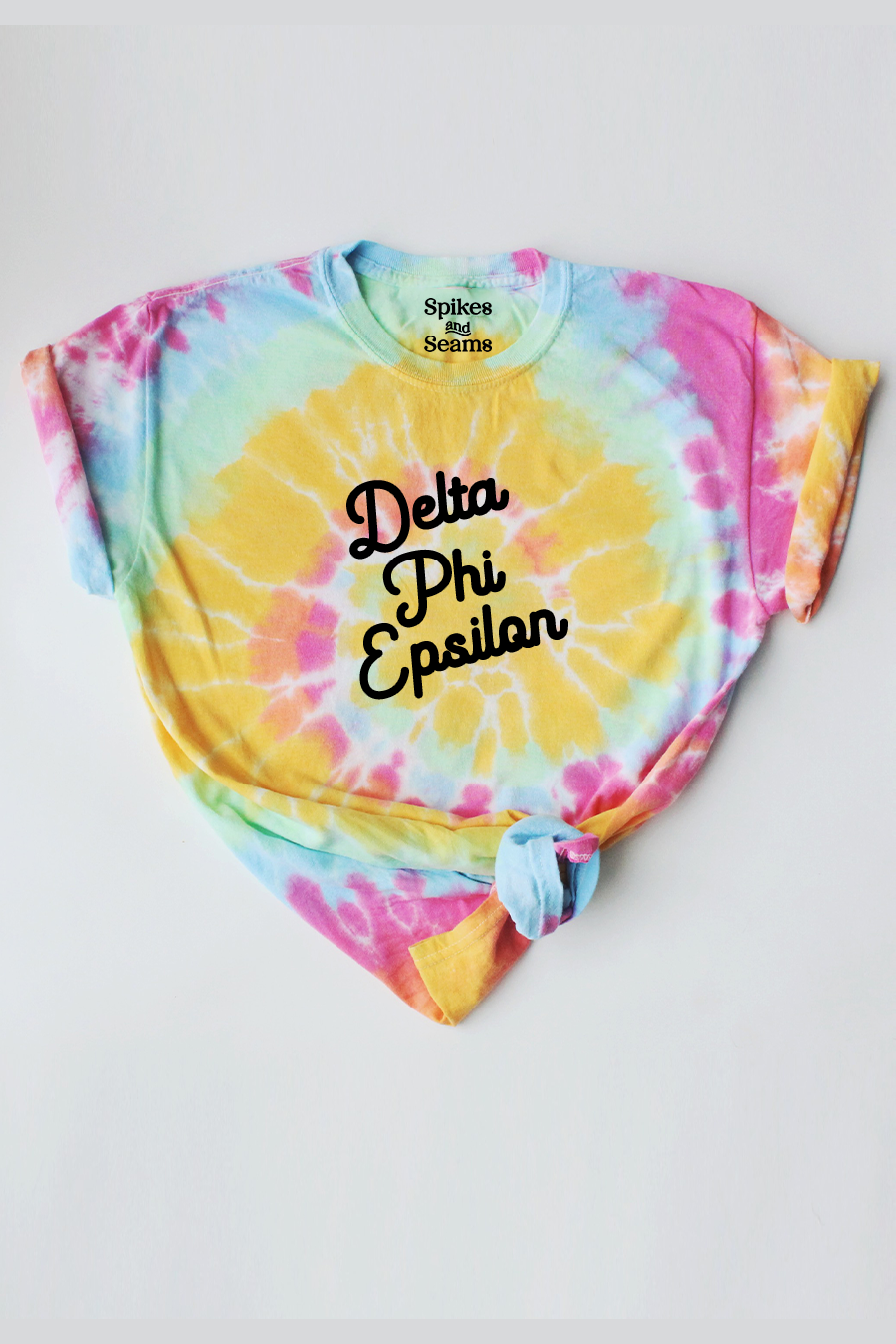 Tie Dye script tee - Delta Phi Epsilon