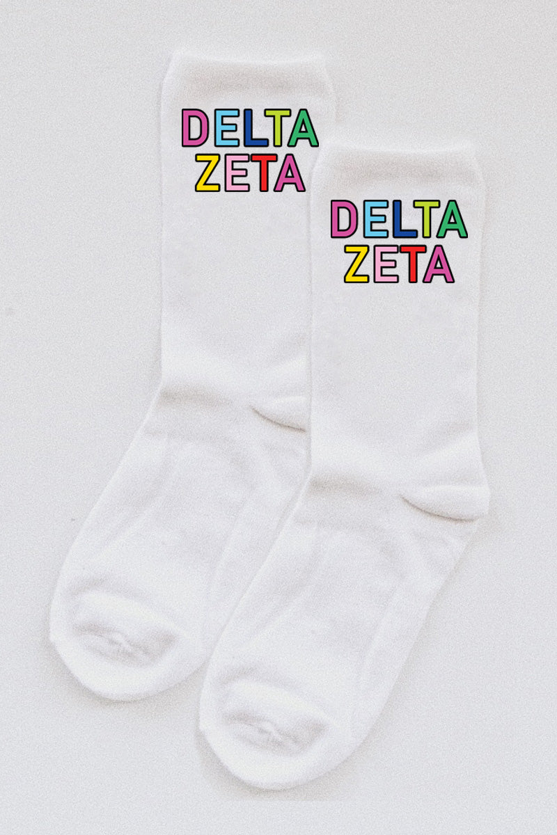 Colorful socks - Delta Zeta