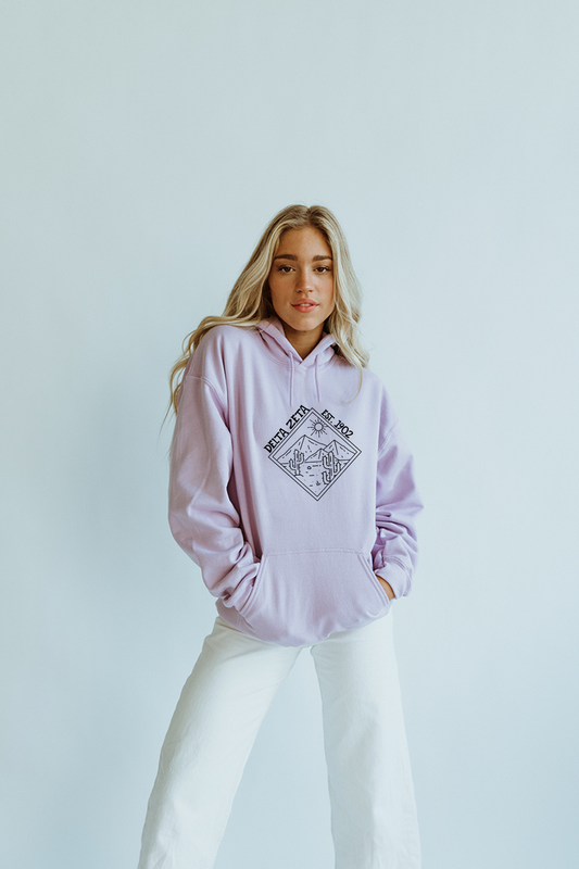 Lavender hoodie - Delta Zeta