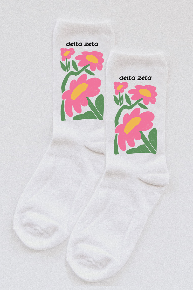 Flower socks - Delta Zeta