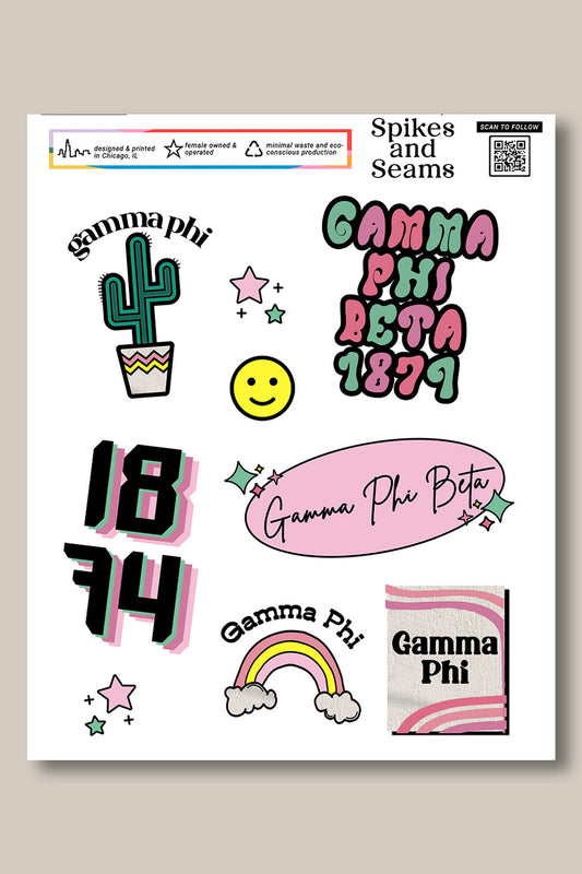 Sorority sticker set #6 - Spikes and Seams Greek