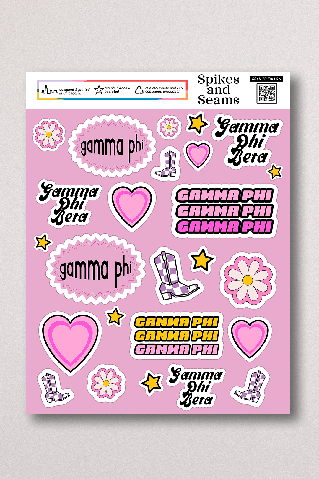 Sticker Sheet #12 - Gamma Phi Beta