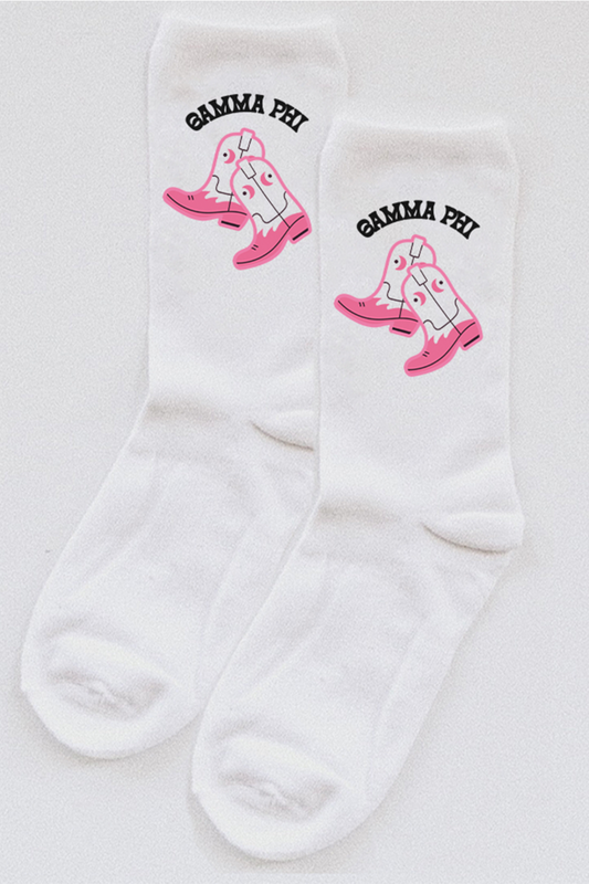 Cowboy boots socks - Gamma Phi Beta