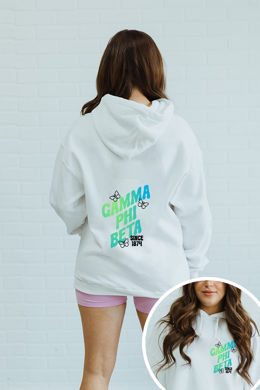 Green Gradient hoodie - Gamma Phi Beta
