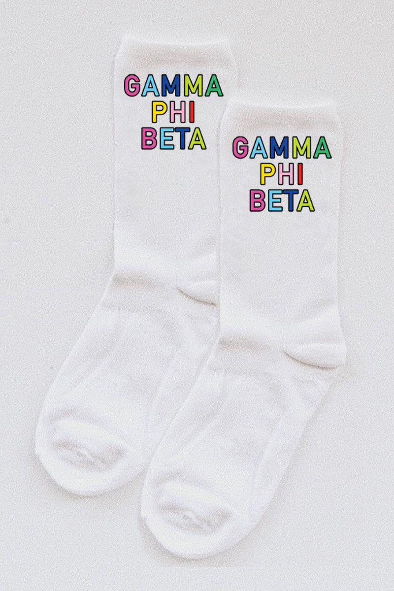 Colorful socks - Gamma Phi Beta