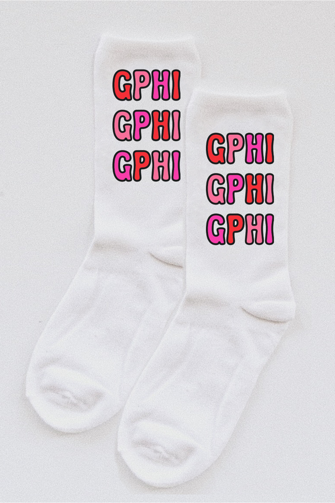 Pink Bubble Text socks