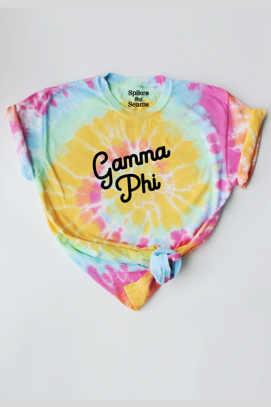 Tie Dye script tee - Gamma Phi