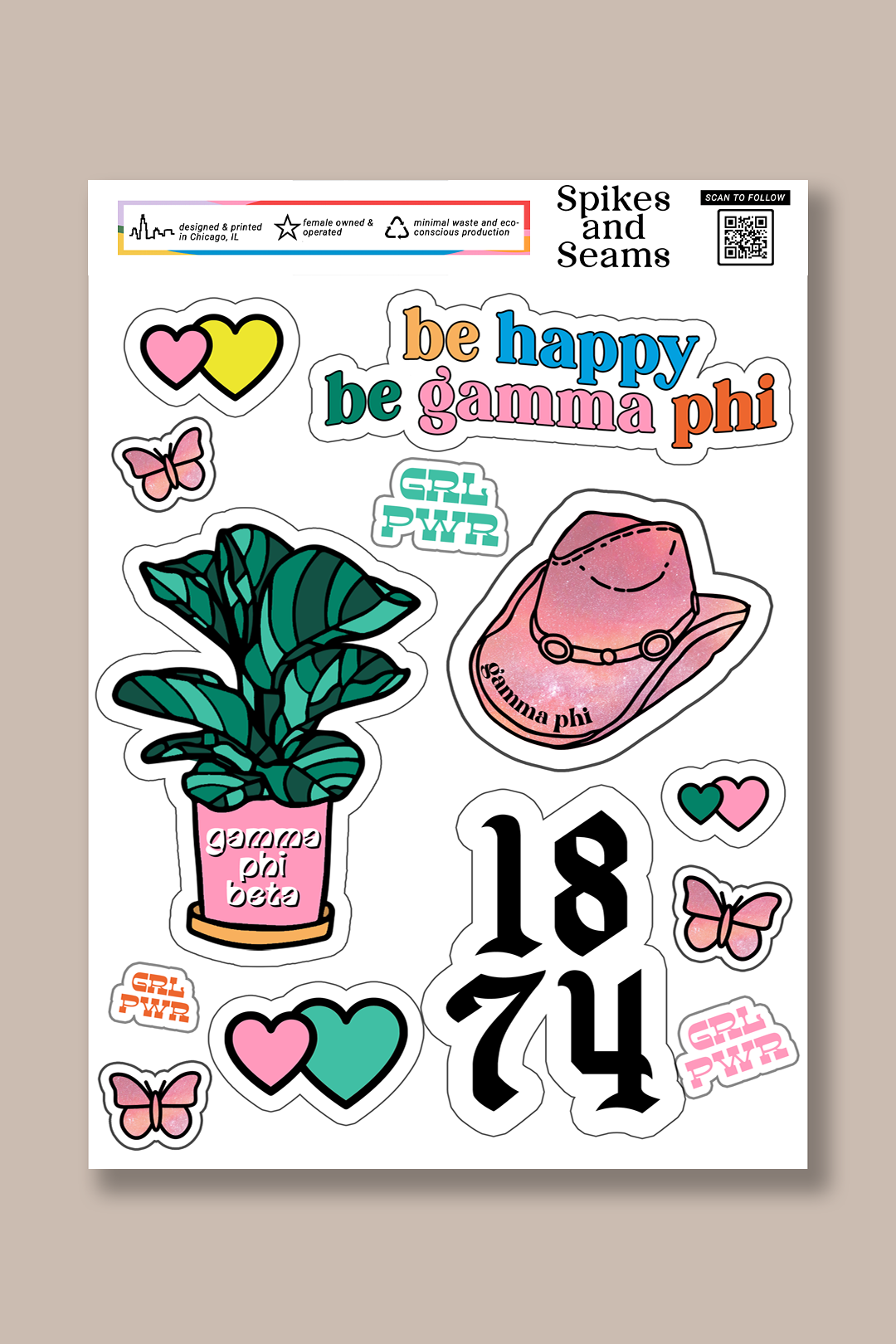 Sticker Sheet #9 - Gamma Phi Beta