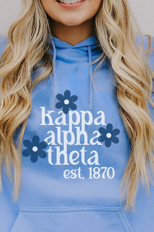 Blue Daisy hoodie - Kappa Alpha Theta