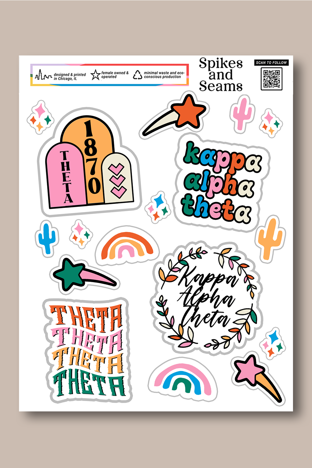Sticker Sheet #8 - Kappa Alpha Theta