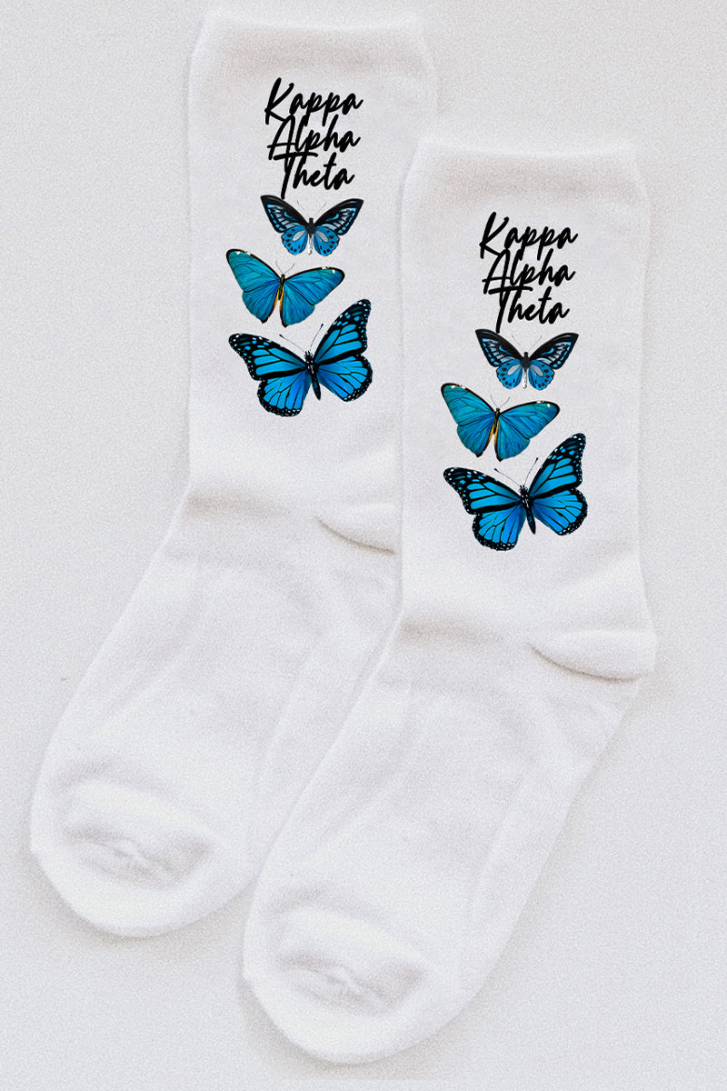 Butterfly socks - Kappa Alpha Theta - Spikes and Seams Greek