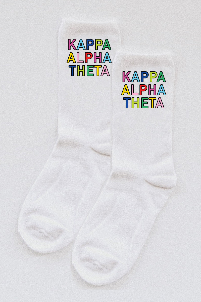Colorful socks - Kappa Alpha Theta