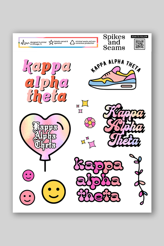 Sticker Sheet #7 - Kappa Alpha Theta - Spikes and Seams Greek