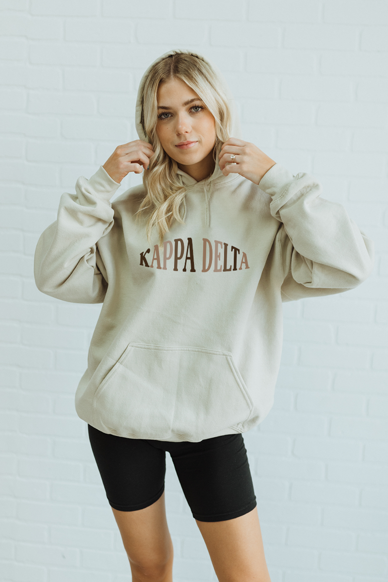 Brown Text hoodie - Kappa Delta
